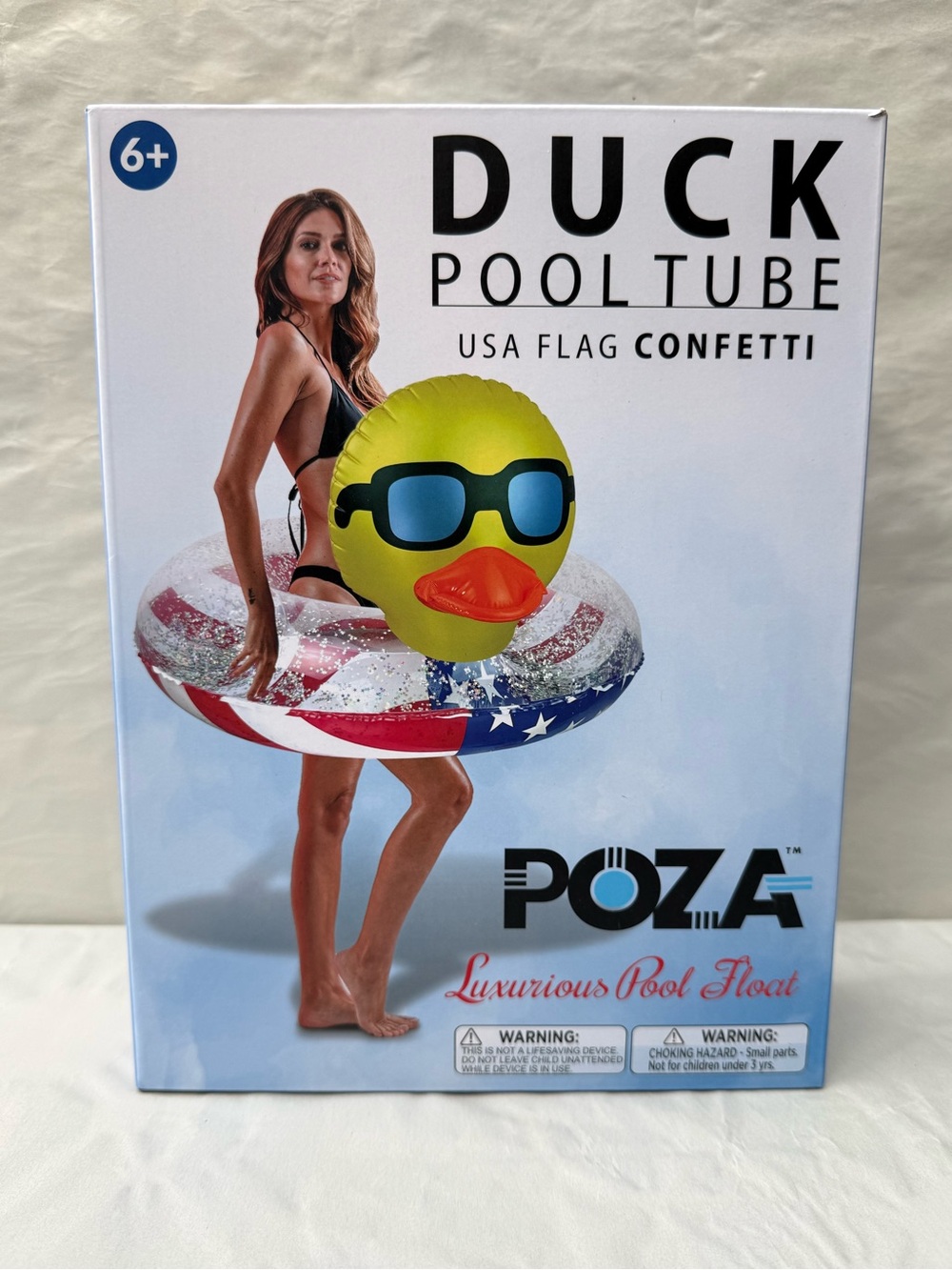 USA Styled Confetti Duck Pool Tube - Men/Women - Yellow - Blue - Red - Picture 1 of 6